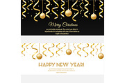 new year, christmas banners