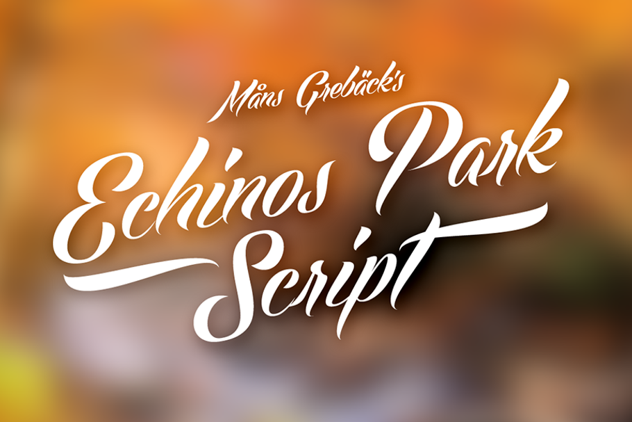Echinos Park Script in Script Fonts - product preview 8