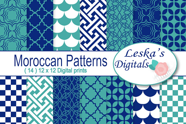 Moroccan Digital Paper Patterns