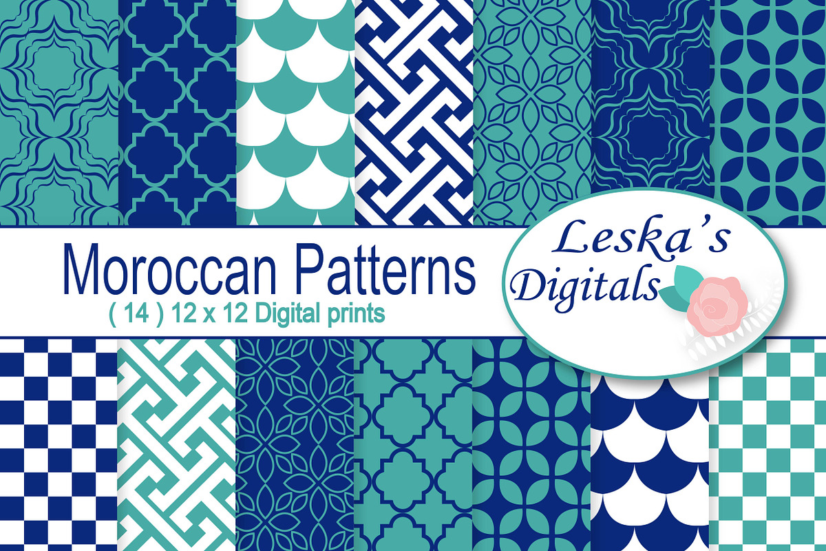 Moroccan Digital Paper Patterns in Patterns - product preview 8