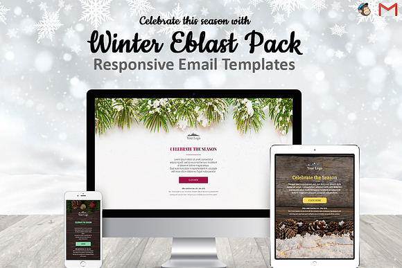 3 Winter Email Templates Pack in Mailchimp Templates - product preview 6