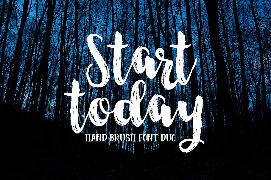 Start Today - Brush Font Duo