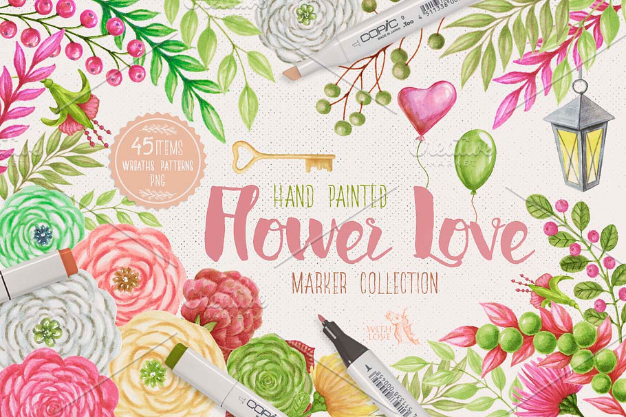 Flower Love Elegant Kit in Illustrations - product preview 8