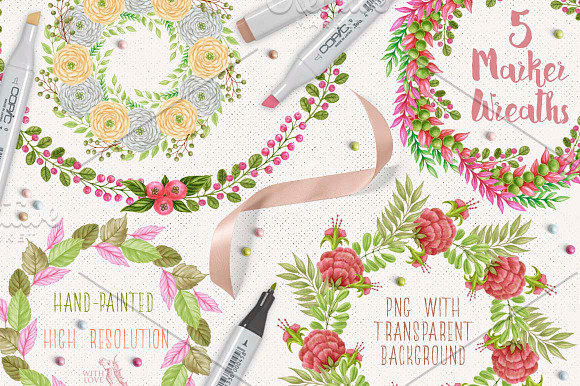 Flower Love Elegant Kit in Illustrations - product preview 2