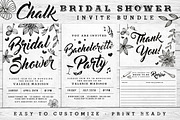 Chalk Bridal Shower Invite Bundle