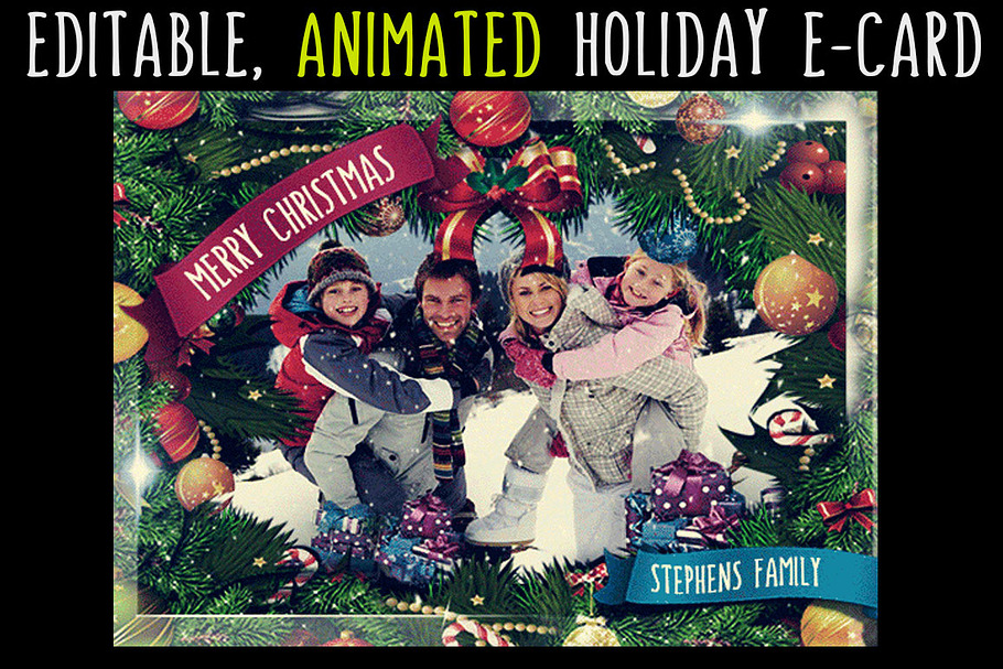 Editable, Animated Holiday eCard