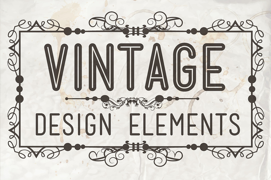 Vintage Calligraphic Design Elements in Objects - product preview 8