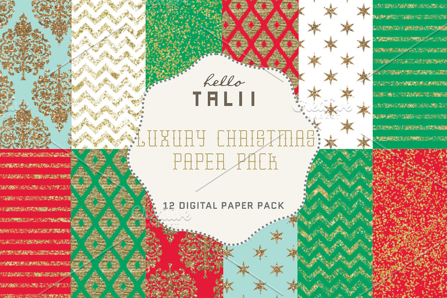 Luxury Christmas Paper Pack in Patterns - product preview 8