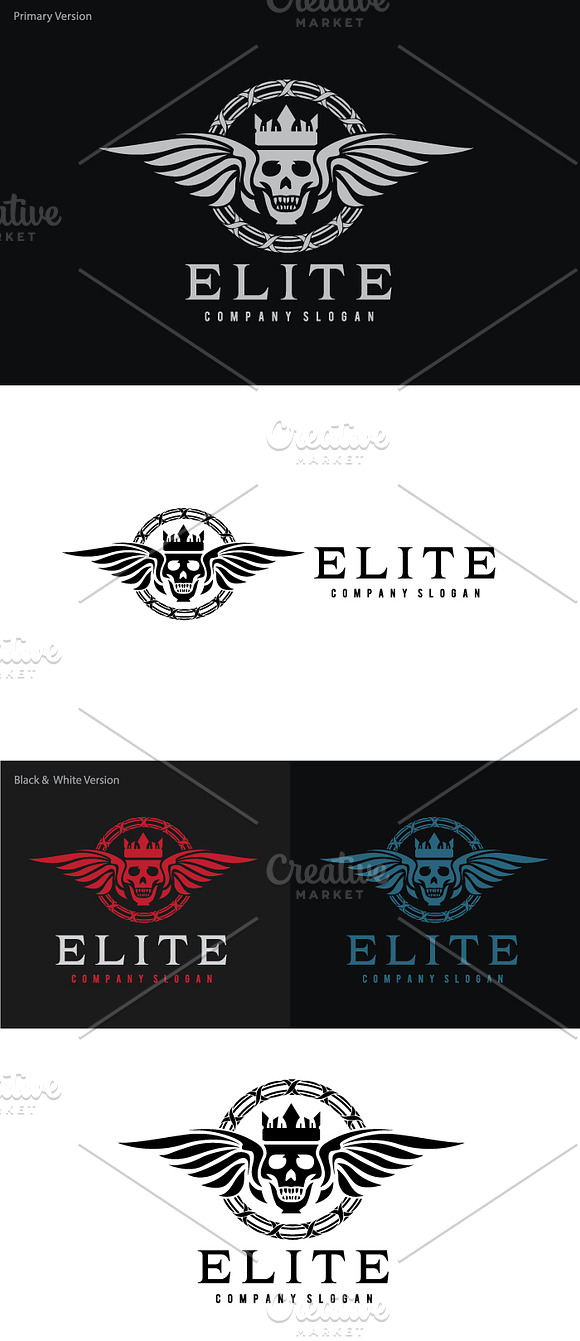 Elite Skull Logo in Logo Templates - product preview 2