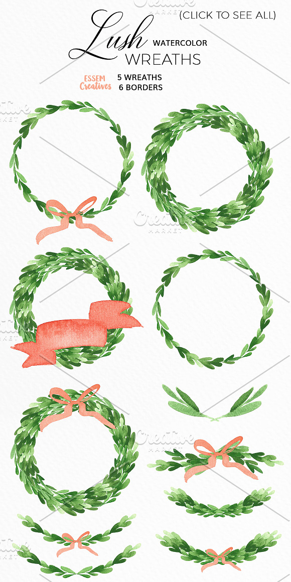Olive Branches Watercolor Clipart in Illustrations - product preview 2