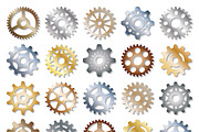 Vector gears icons set