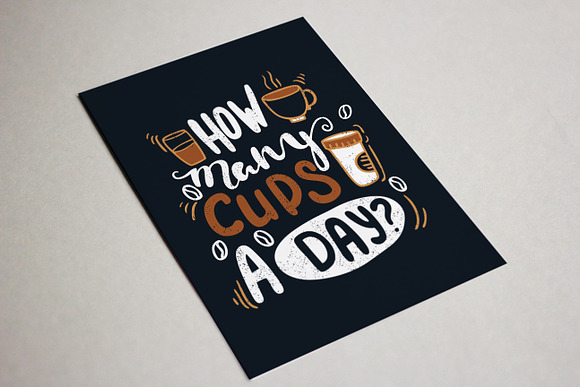 Handdrawn Coffee Quotes. Lettering. in Postcard Templates - product preview 4
