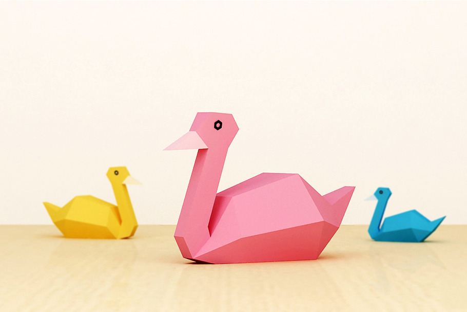 DIY Swan - 3d papercraft in Templates - product preview 8