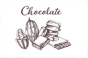 Hand drawn vector chocolate