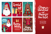 Set Christmas and New Year card
