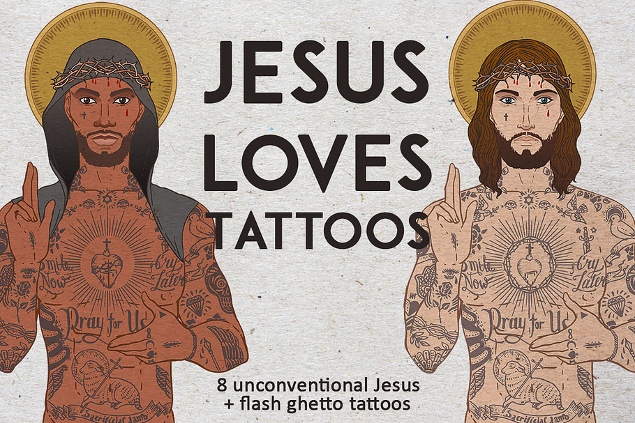 Jesus Loves Tattoos in Illustrations - product preview 8