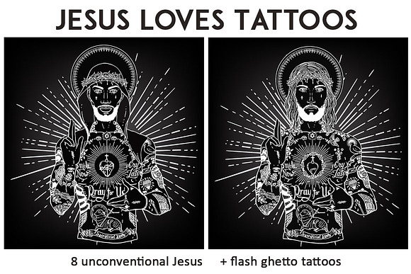 Jesus Loves Tattoos in Illustrations - product preview 3