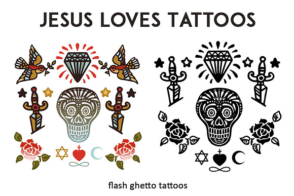 Jesus Loves Tattoos in Illustrations - product preview 4