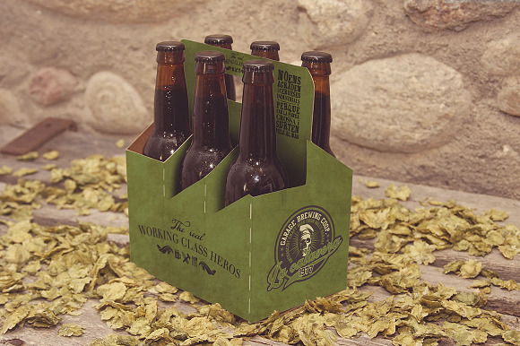 6 Pack Beer Box Mockup in Product Mockups - product preview 6