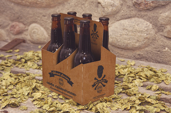 6 Pack Beer Box Mockup in Product Mockups - product preview 7