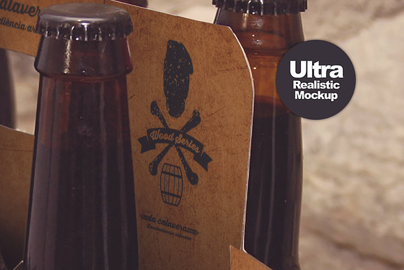 6 Pack Beer Box Mockup in Product Mockups - product preview 8