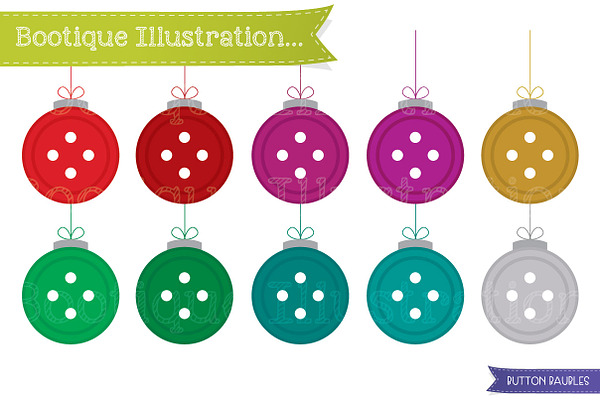 Christmas Button Decorations