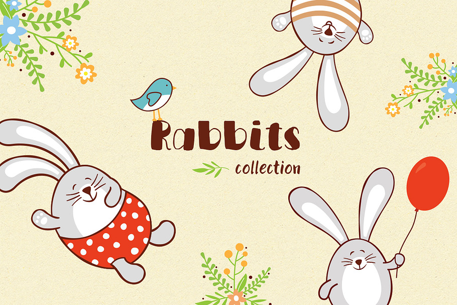 Lovely Rabbits graphic collection in Objects - product preview 8