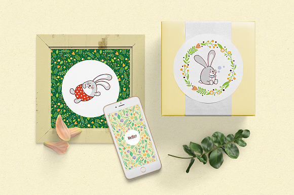Lovely Rabbits graphic collection in Objects - product preview 7