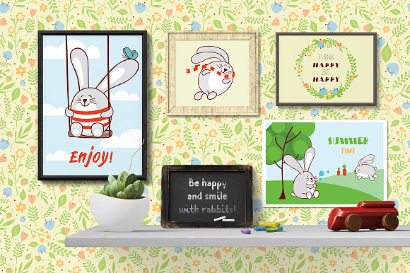 Lovely Rabbits graphic collection in Objects - product preview 9