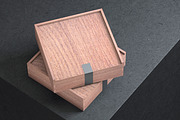 Mockup of Wooden Box- 3 Photo