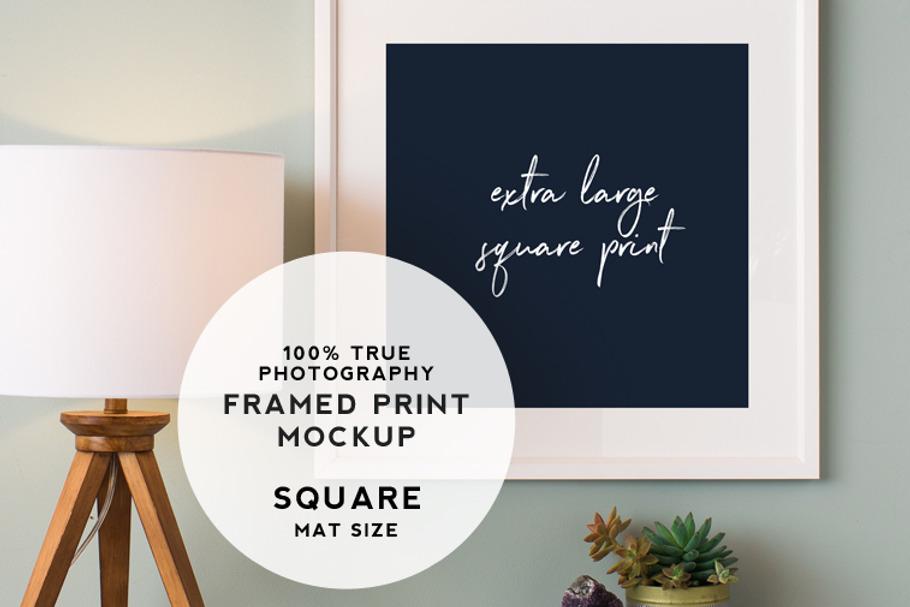XL Square Print Mockup in Print Mockups - product preview 8