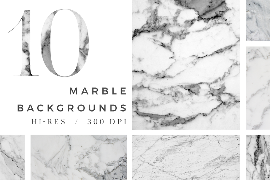 10 Hi-Res Marble Backgrounds in Textures - product preview 8