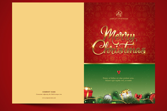 Happy Christmas Greeting Card in Postcard Templates - product preview 3