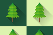 Pine tree icons illustration