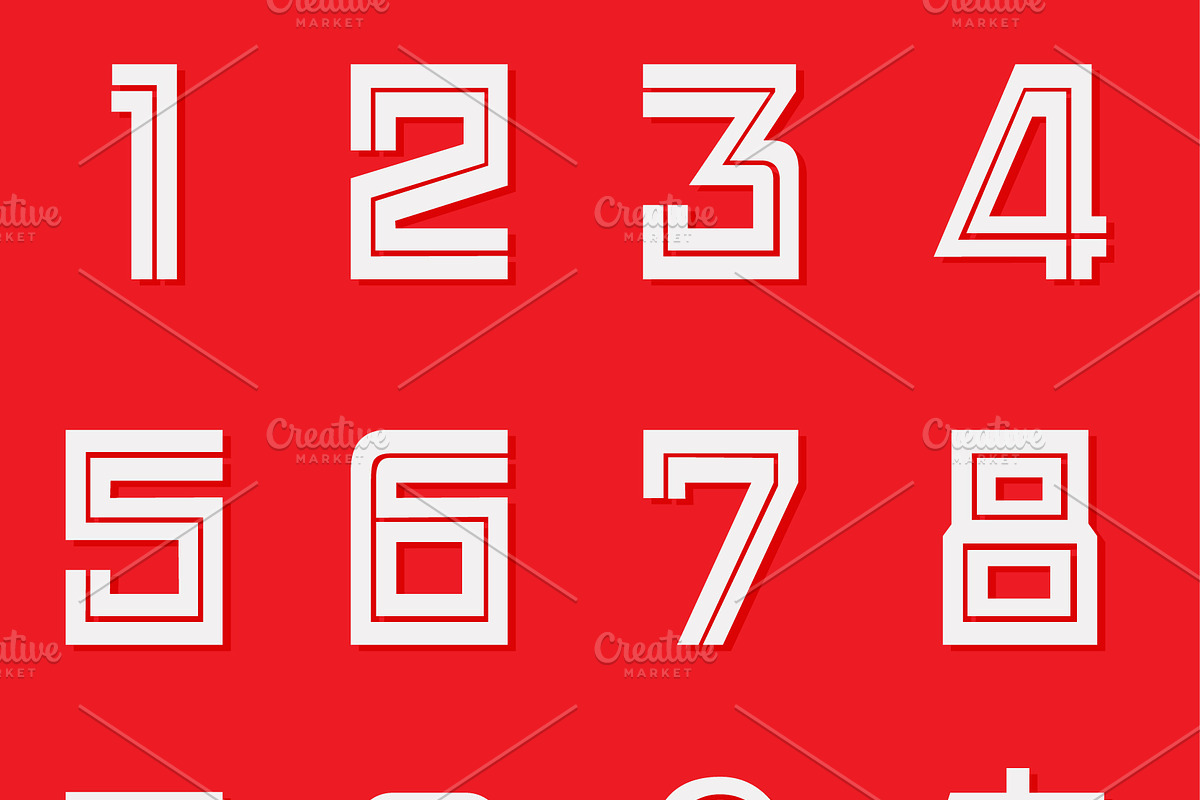 Numbers set illustration in Graphics - product preview 8