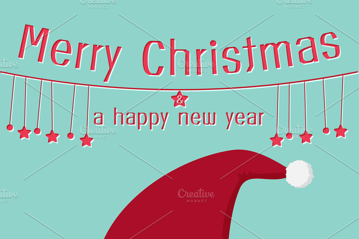 merry Christmas creative card in Postcard Templates - product preview 8