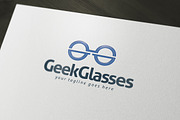 Geek Glasses Logo Template