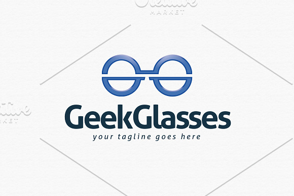 Geek Glasses Logo Template in Logo Templates - product preview 1