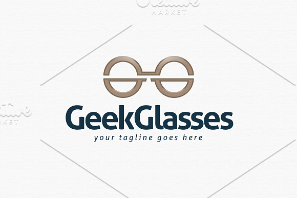 Geek Glasses Logo Template in Logo Templates - product preview 2