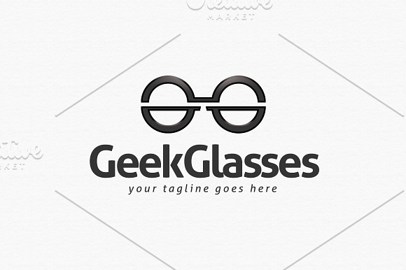 Geek Glasses Logo Template in Logo Templates - product preview 3
