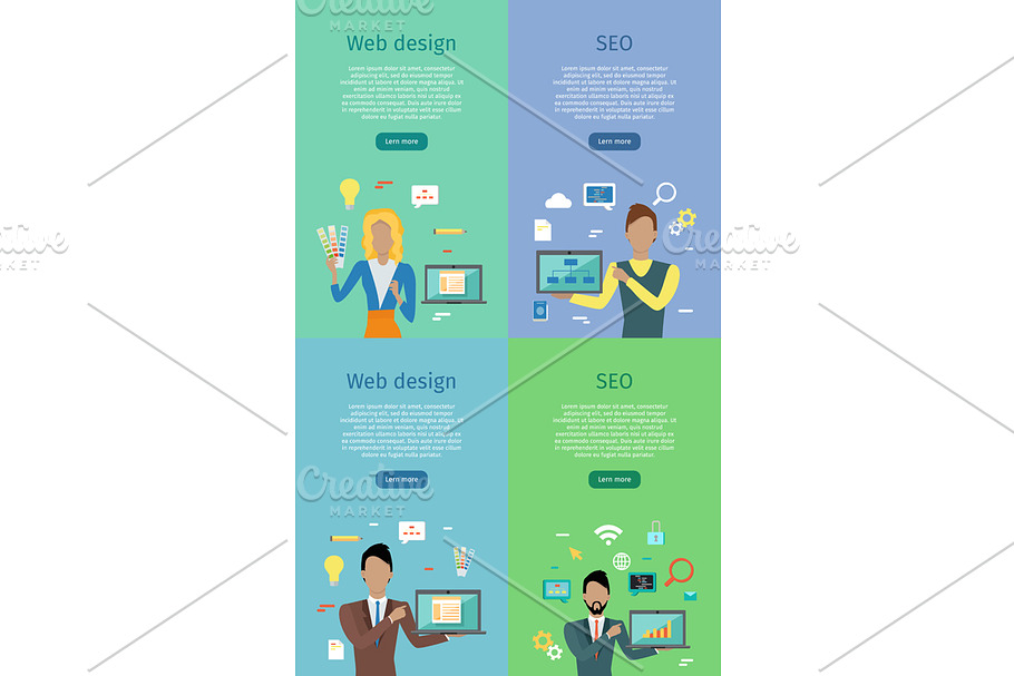 Web Design, SEO in Illustrations - product preview 8