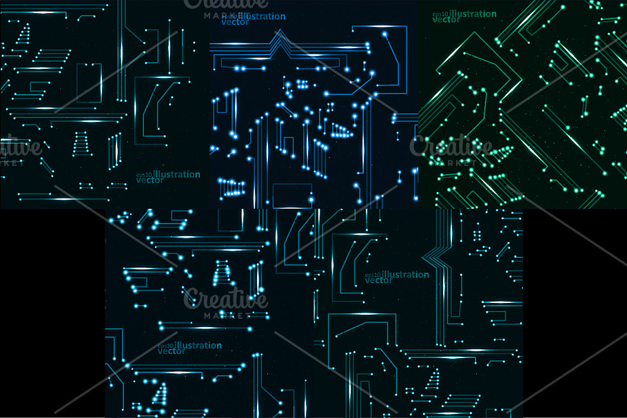Circuit board vector background in Textures - product preview 8