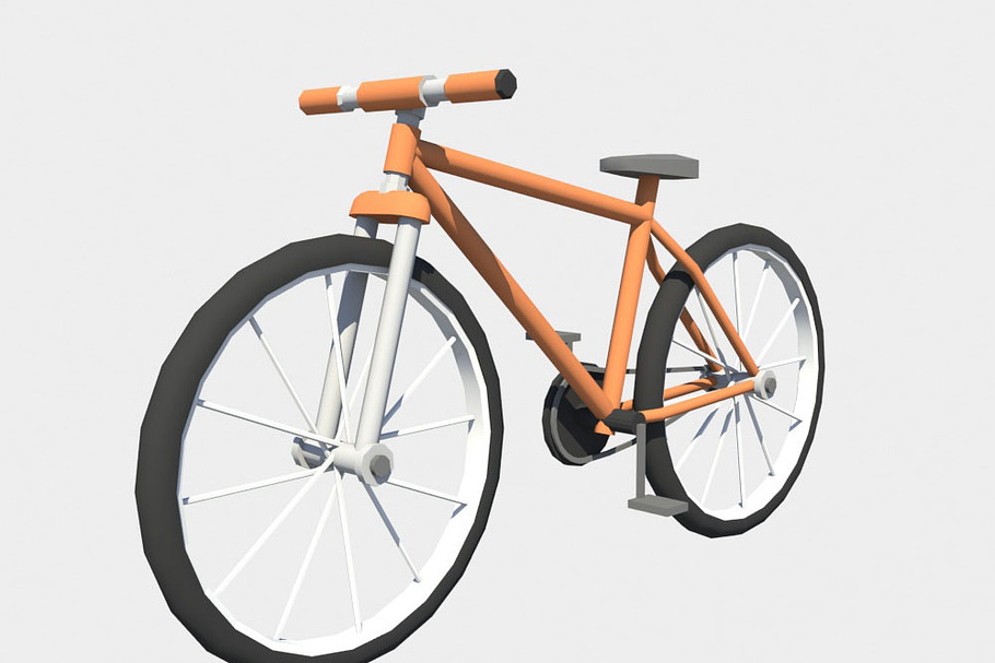 bicycle low poly