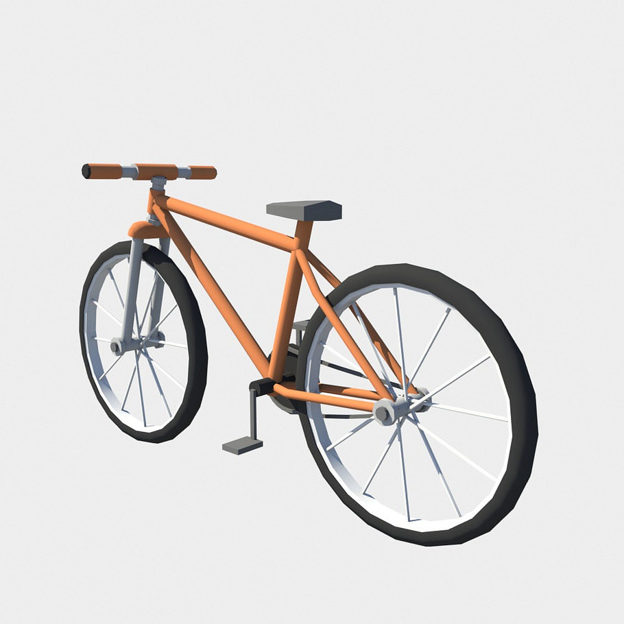 bicycle low poly in Vehicles - product preview 1
