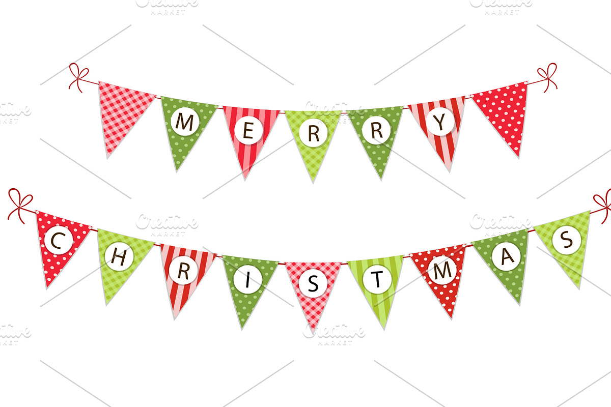 Winter holidays bunting in Illustrations - product preview 8