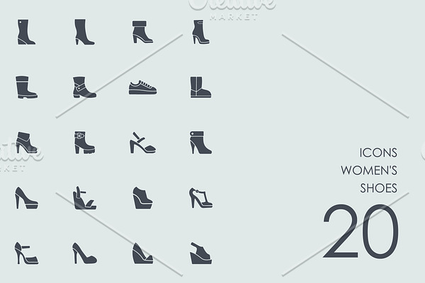 Women's shoes icons