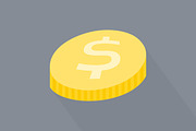 Coin flat icon