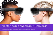 Microsoft Hololens - vector graphic