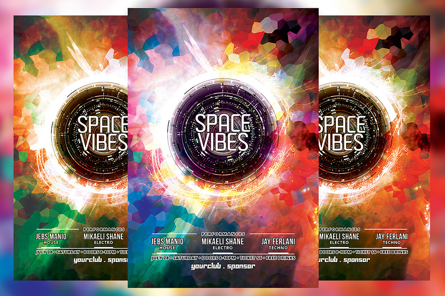Space Vibes Flyer in Flyer Templates - product preview 8