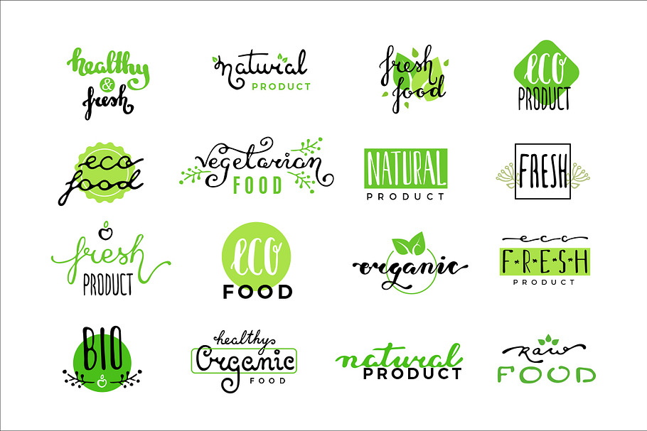 Fresh eco logo set in Logo Templates - product preview 8